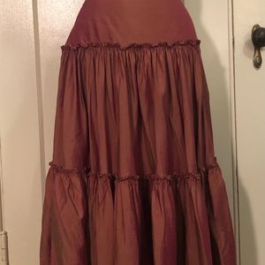 Pink Tiered Full Skirt